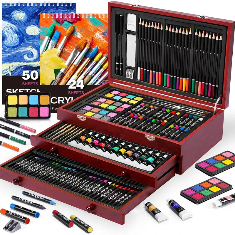 175 Piece Deluxe Wooden Art Set