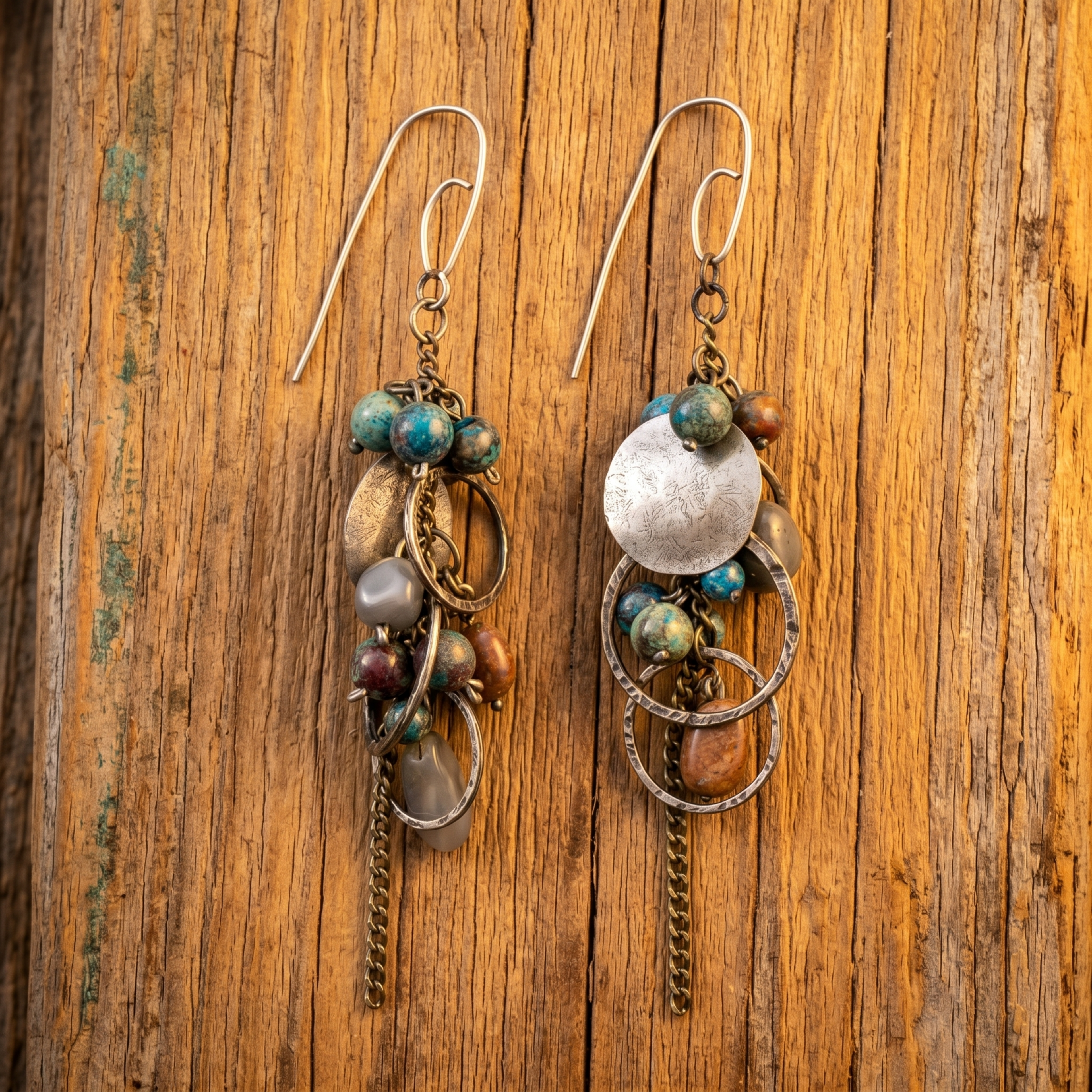 Desert Moon Handmade Turquoise Earrings