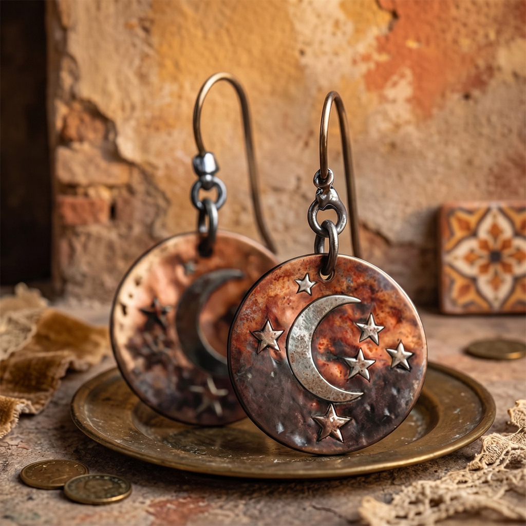 Midnight Mesa Moon Earrings