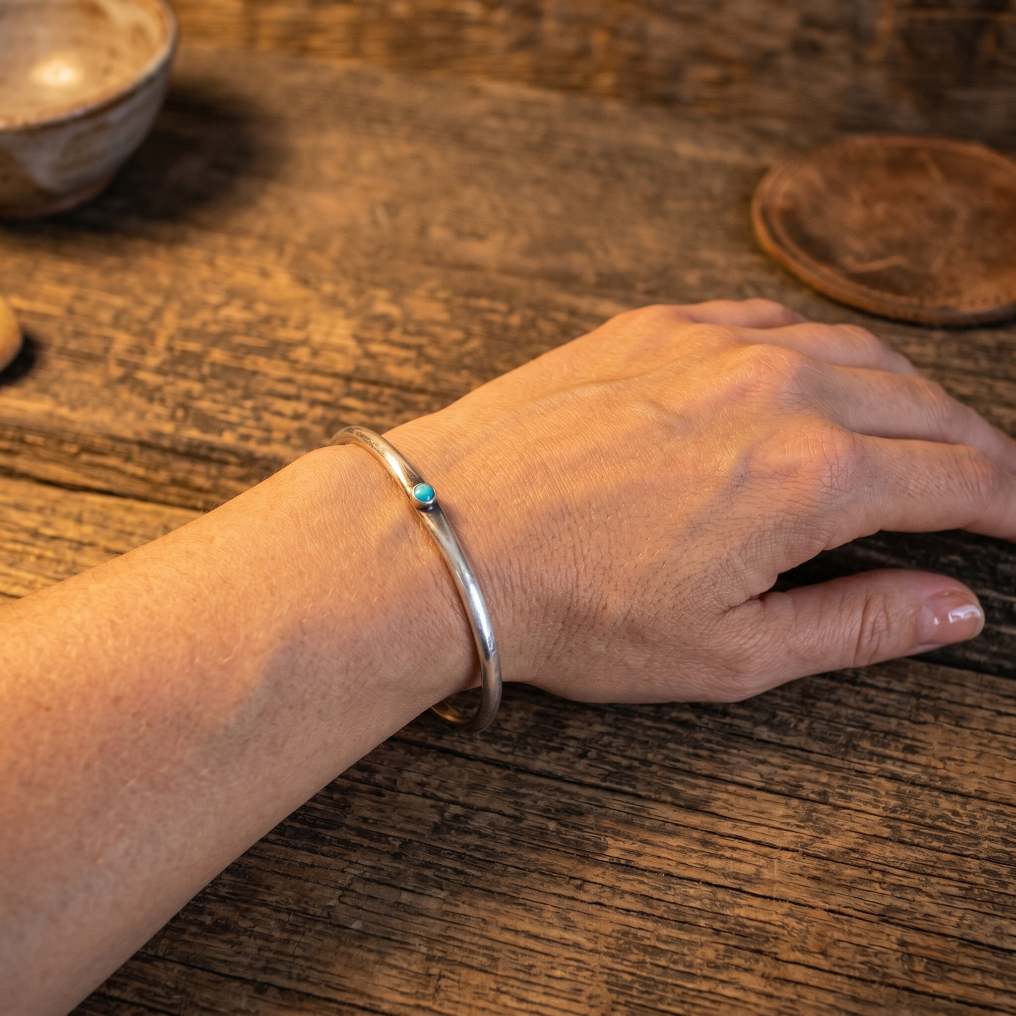 Desert Sky Turquoise Silver Cuff