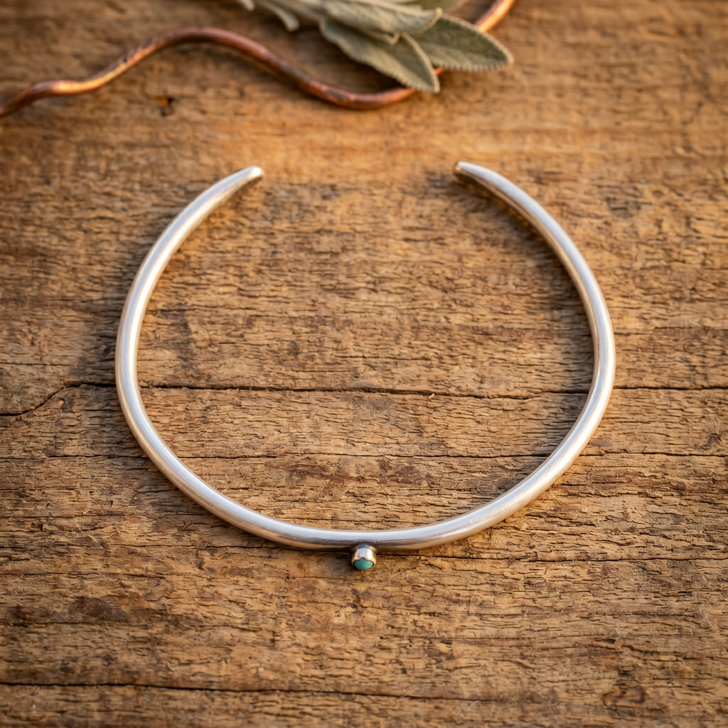 Desert Sky Turquoise Silver Cuff