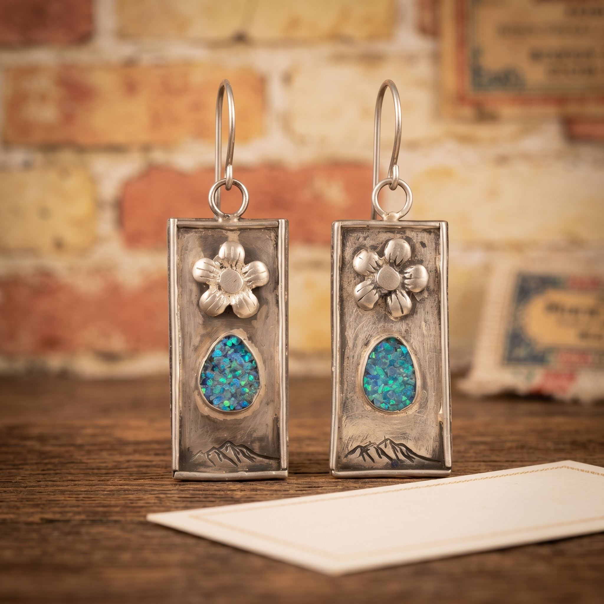 Desert Bloom Opal Earrings