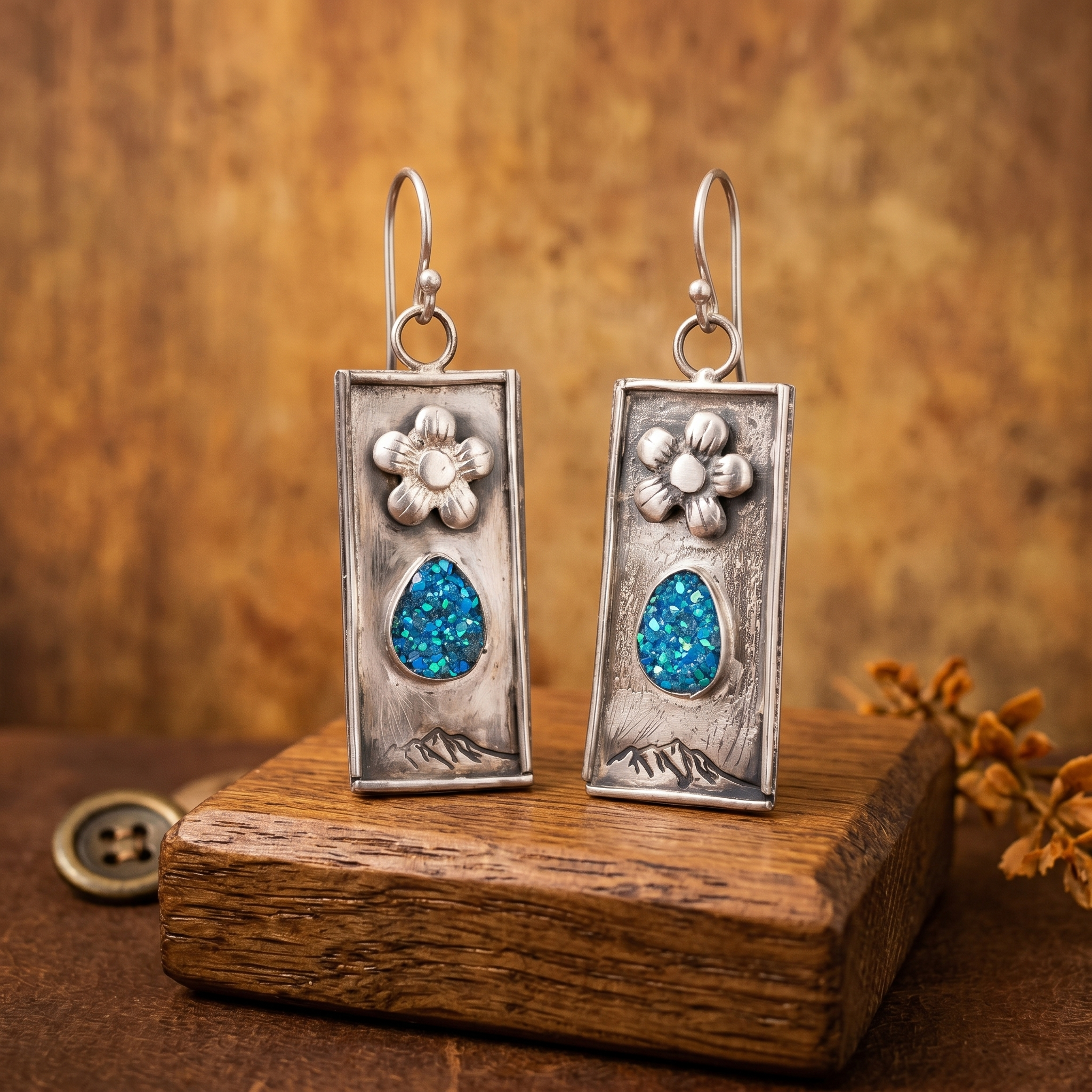 Desert Bloom Opal Earrings