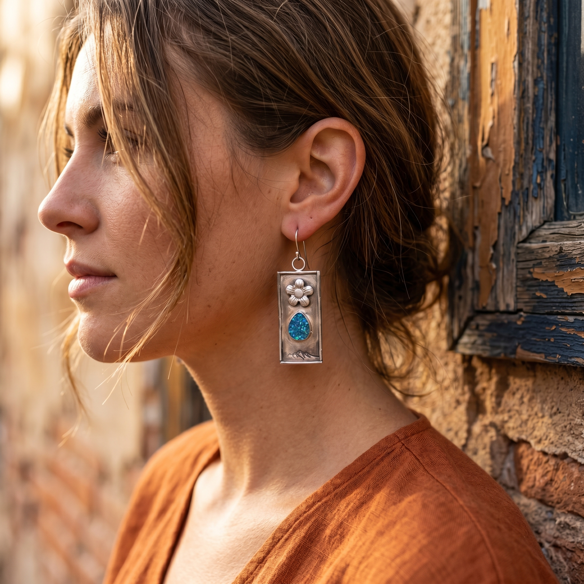 Desert Bloom Opal Earrings