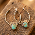 Golden Mesa Turquoise Hoop Earrings