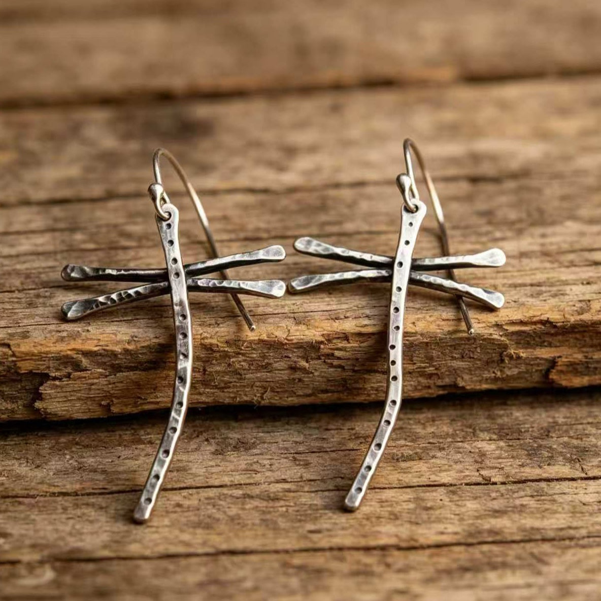 Handcrafted Sterling Silver Dragonfly Earrings