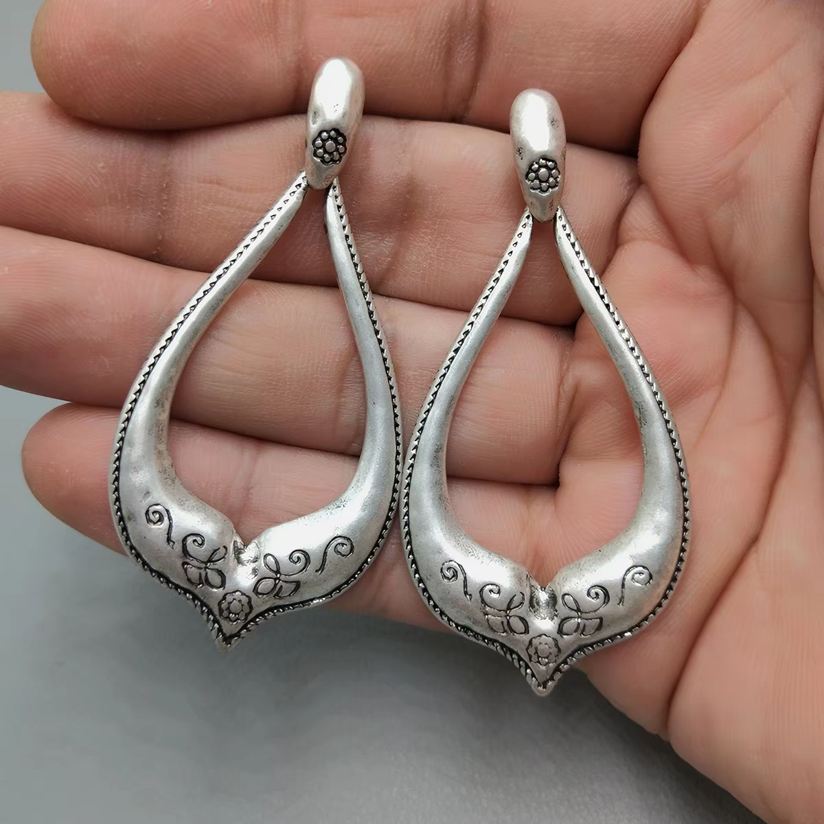 Handmade Sterling Silver Teardrop Earrings