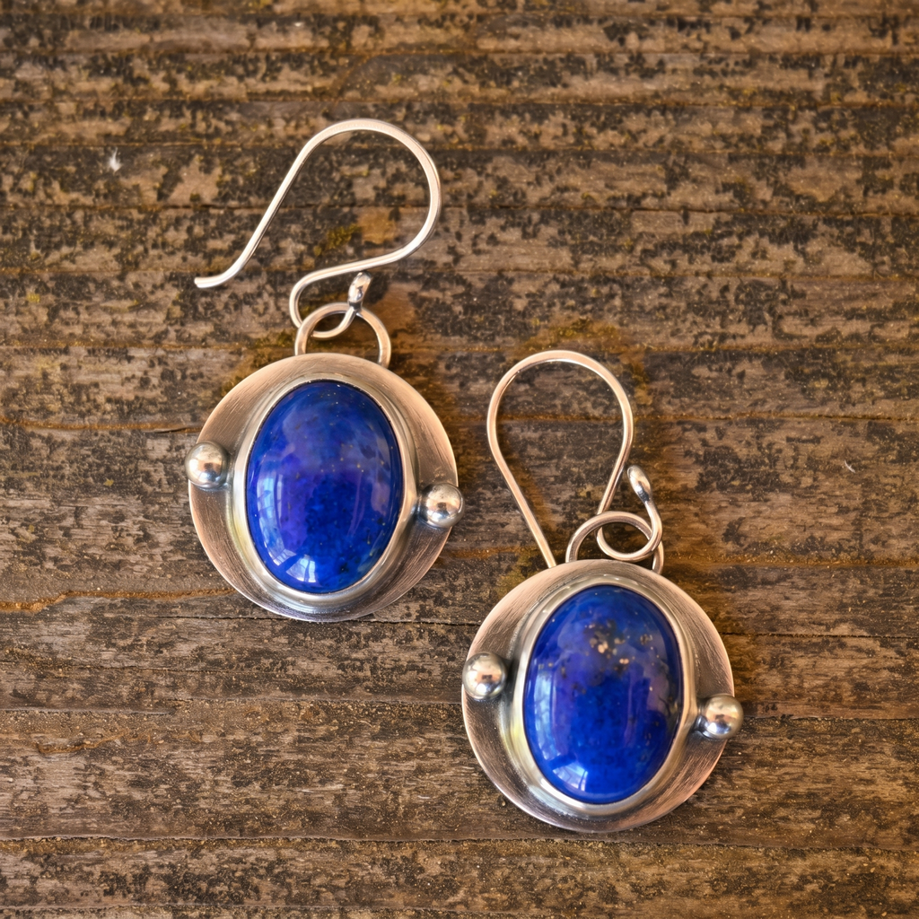 Handcrafted Sterling Silver Lapis Lazuli Earrings
