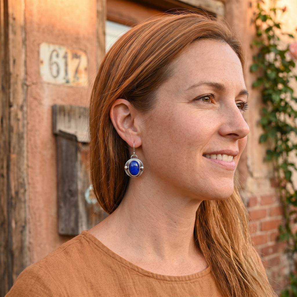 Handcrafted Sterling Silver Lapis Lazuli Earrings