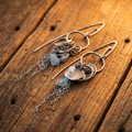 Handcrafted Sterling Silver Aquamarine Dangle Earrings