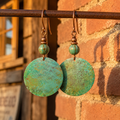 Handmade Verdigris Copper Earrings