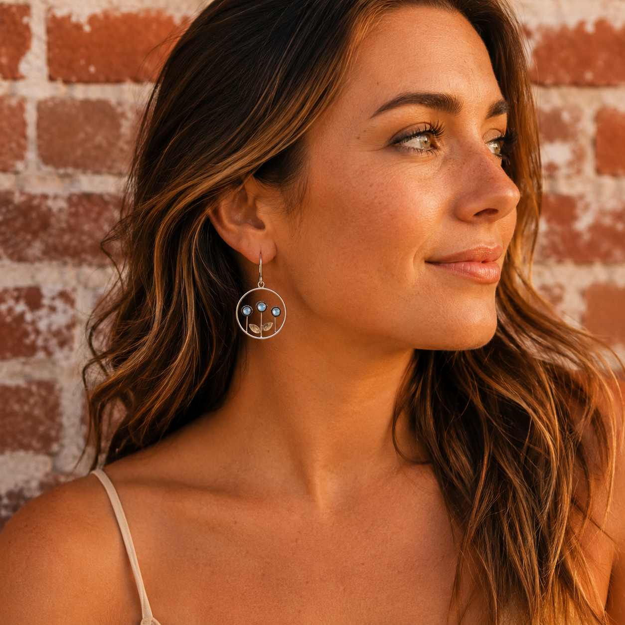 Handmade Sterling Silver Moonstone Earrings