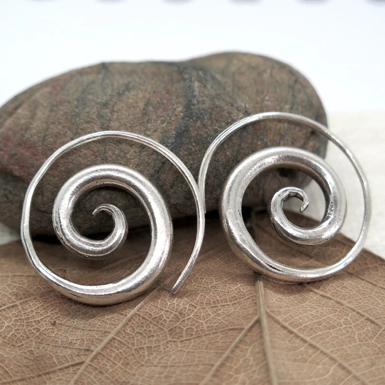 Handmade Sterling Silver Spiral Earrings