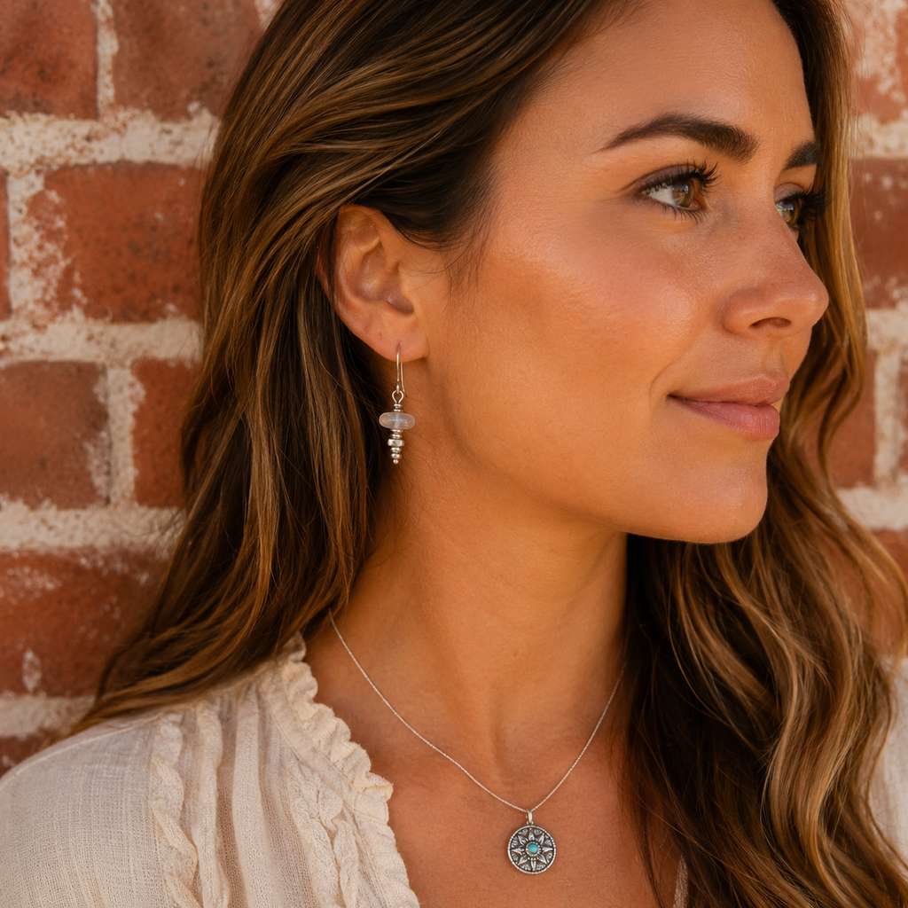 Handmade Sterling Silver Moonstone Earrings