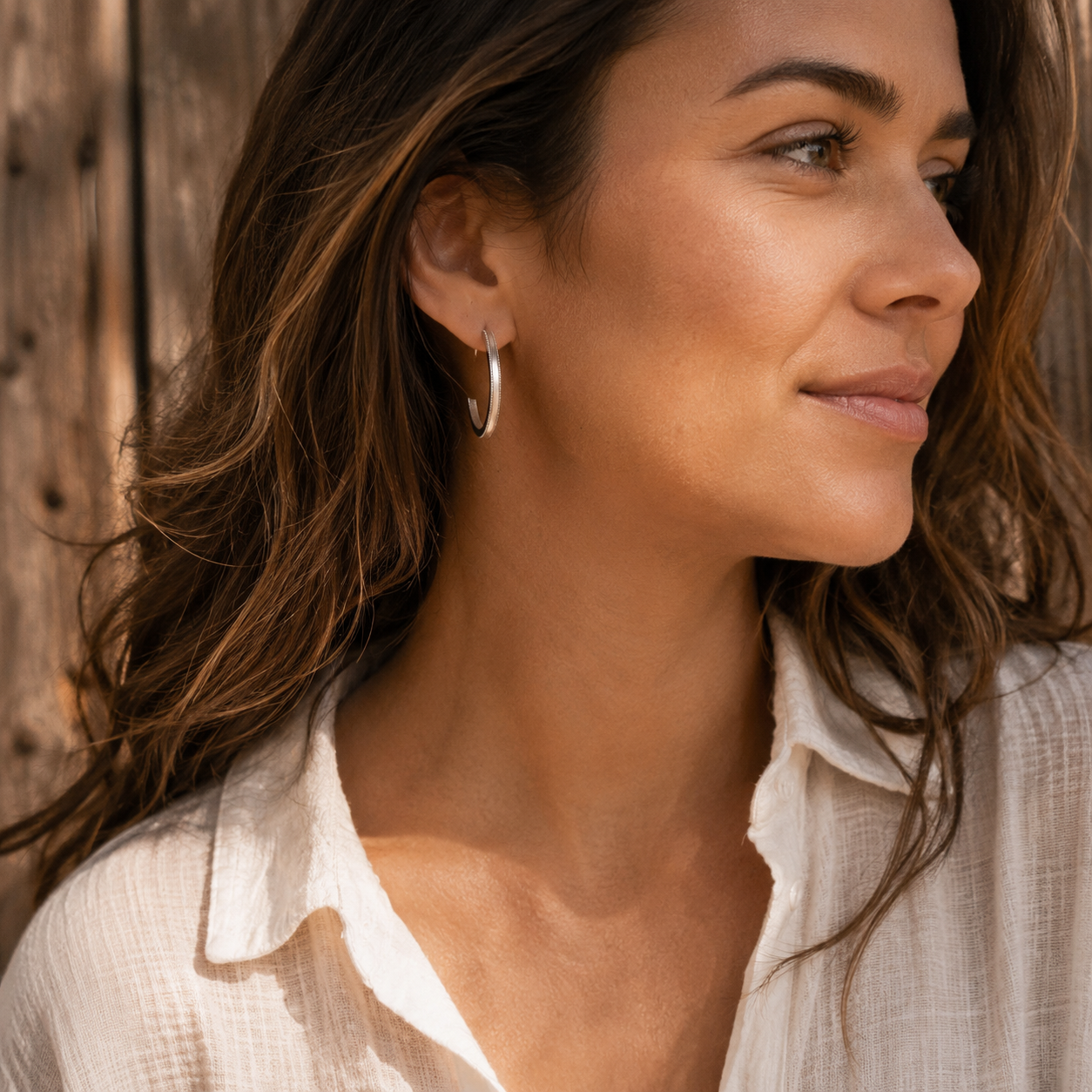 Handmade Sterling Silver Hoop Earrings