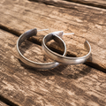 Handmade Sterling Silver Hoop Earrings