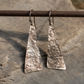 Handmade Sterling Silver Star Stamped Earrings