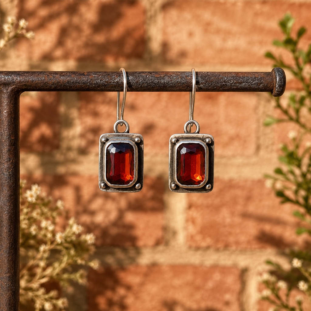 Personalized Sterling Silver Zircon Earrings