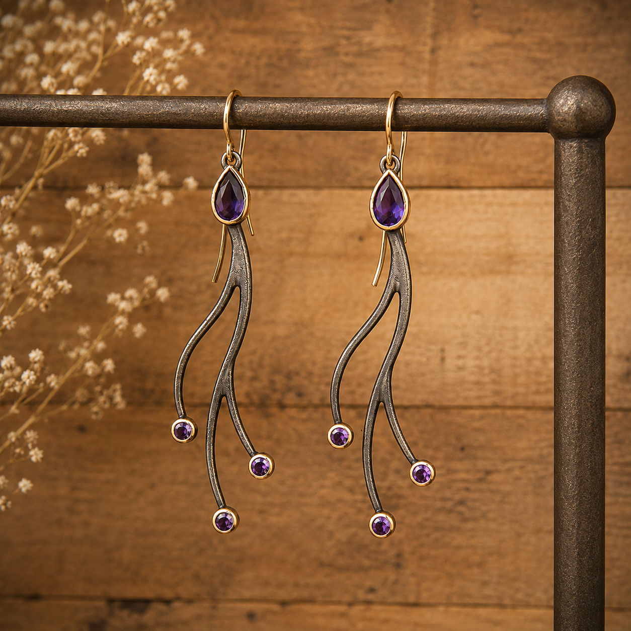 Aurora Crystal Cascade Earrings