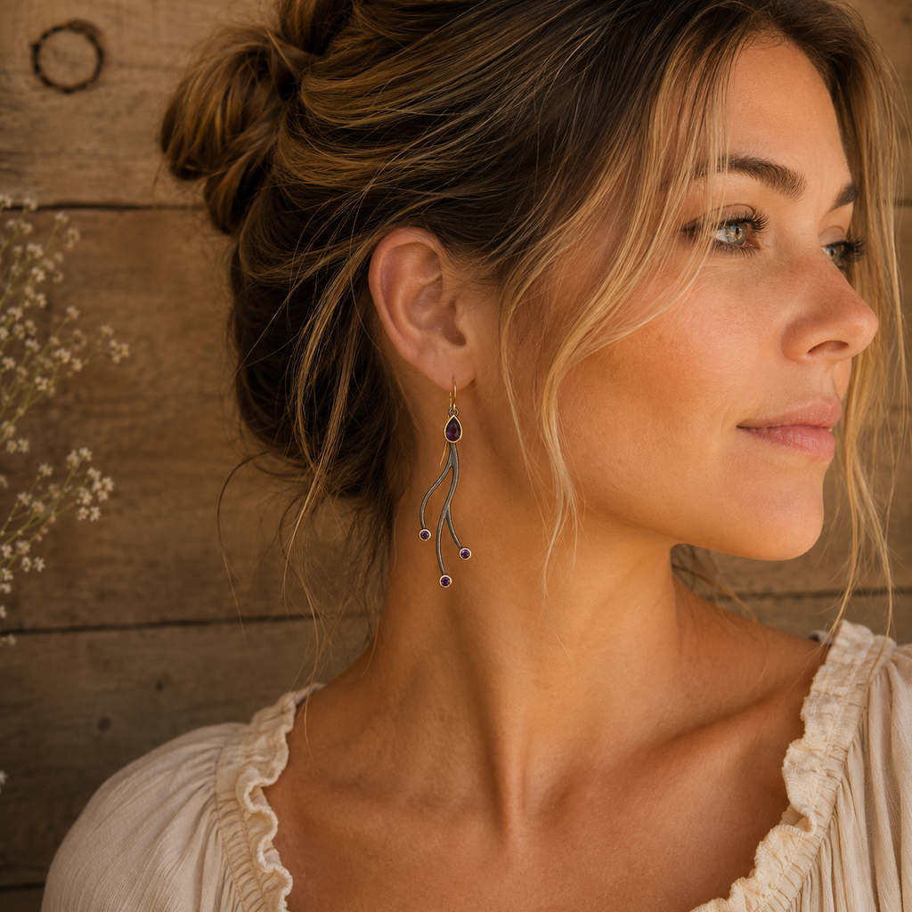 Aurora Crystal Cascade Earrings