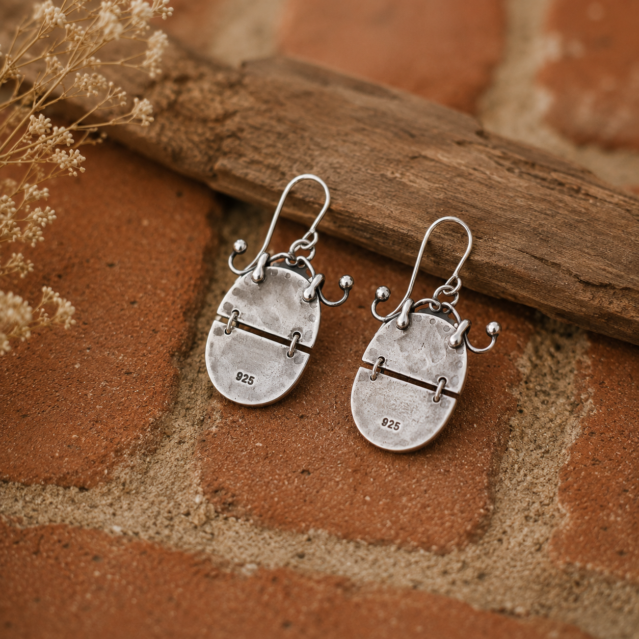 Handcrafted Sterling Silver Kingman Turquoise Earrings