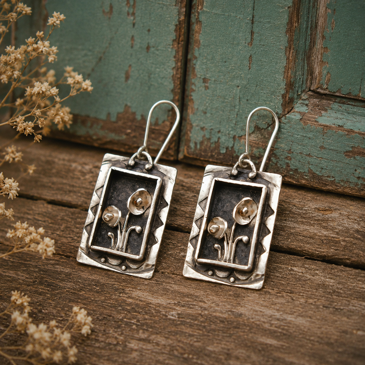 Handcrafted Sterling Silver Engravable Earrings