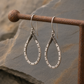 Hammered Sterling Silver Hoop Earrings