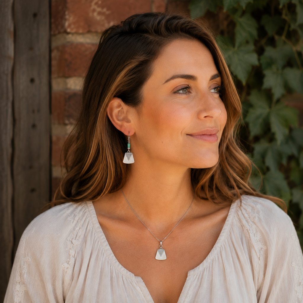 Minimalist Artisan Geometric Dangle Earrings for Women