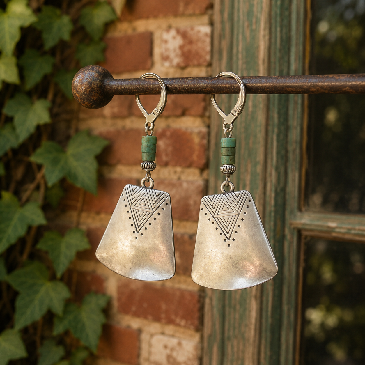 Minimalist Artisan Geometric Dangle Earrings for Women