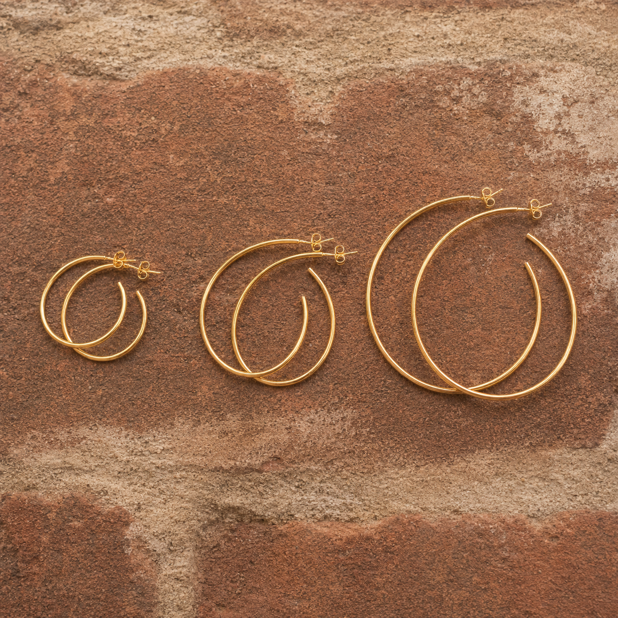 Handcrafted 18K Gold Hoop Earrings