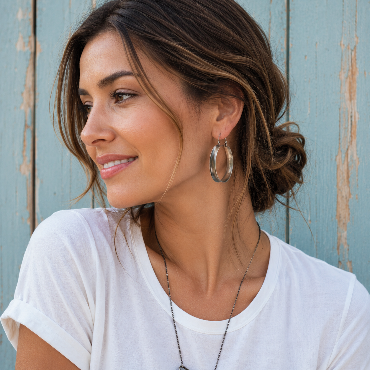 Handcrafted Sterling Silver Hoop Earrings for Women