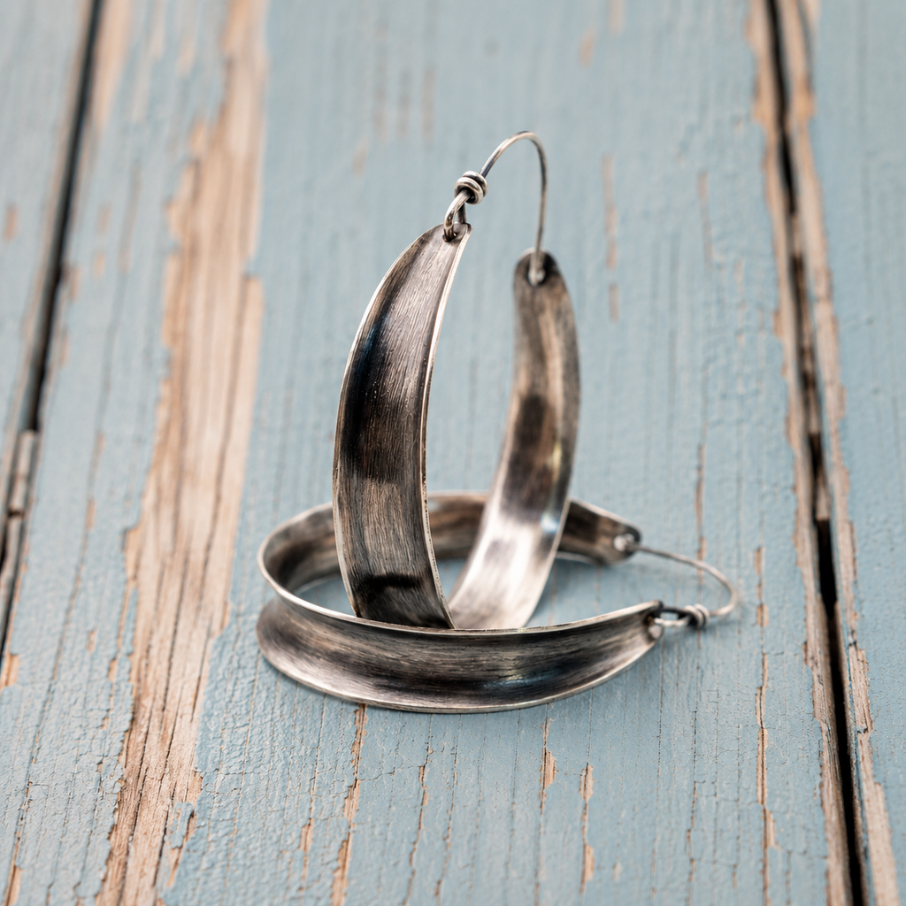 Handcrafted Sterling Silver Hoop Earrings for Women
