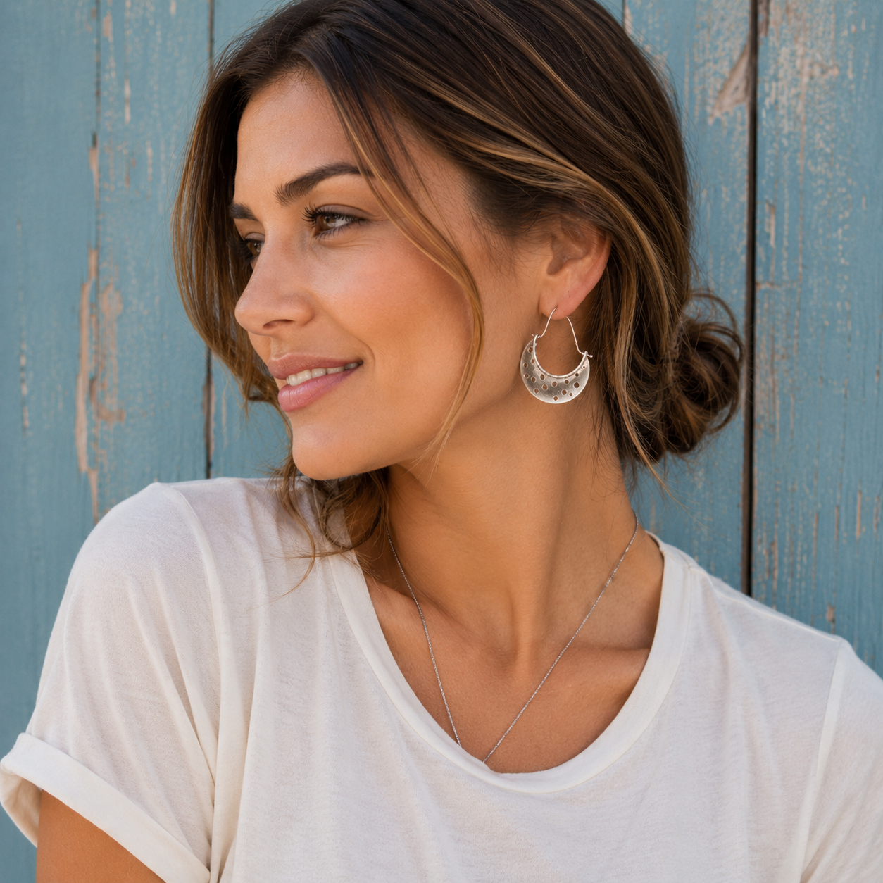 Handcrafted Sterling Silver Hoop Earrings for Women