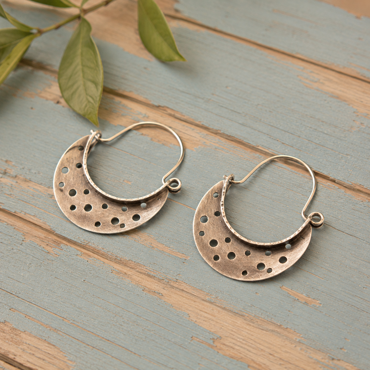 Handcrafted Sterling Silver Hoop Earrings for Women