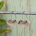 Handcrafted Hammered Sterling Silver Vintage Hoop Earrings