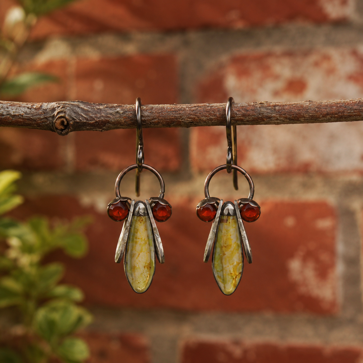 Handcrafted Copper Insect Earrings