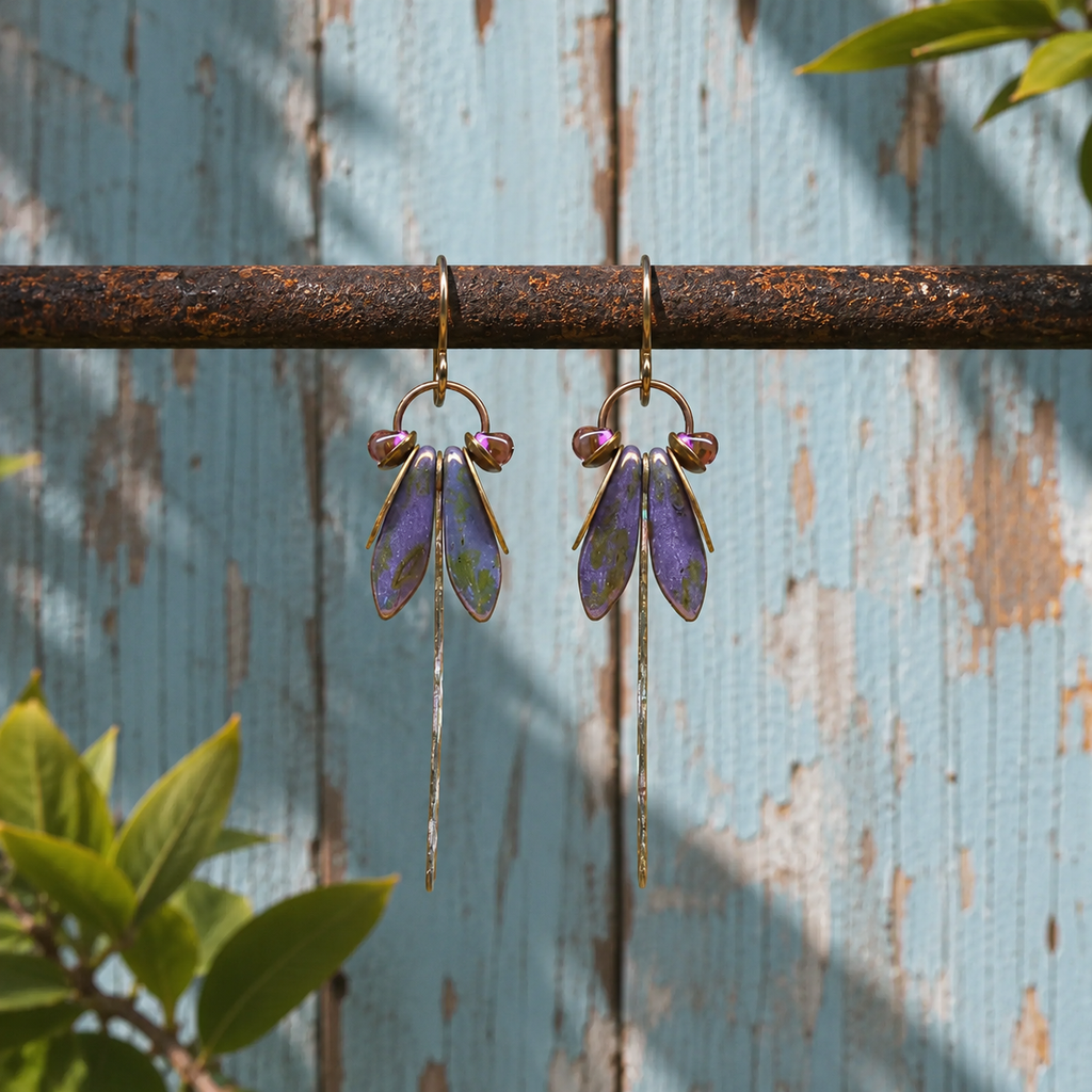 Artisan Boho Insect Drop Earrings for Women