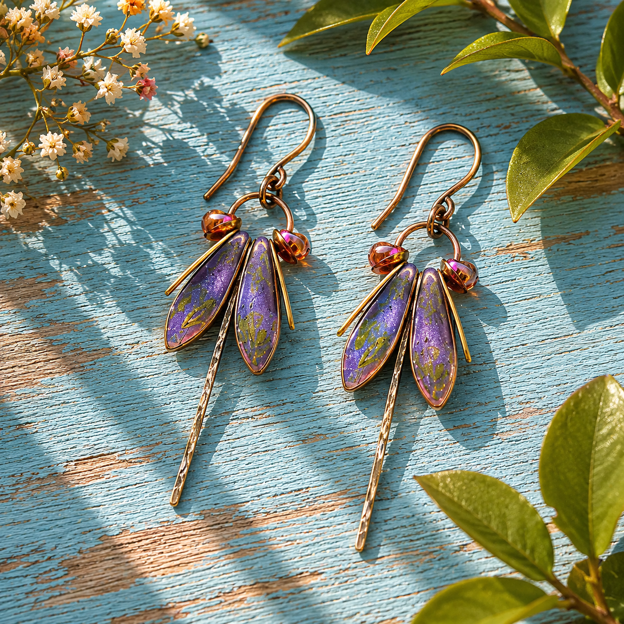 Artisan Boho Insect Drop Earrings for Women