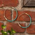 Artisan Textured Brass Statement Earrings for Women