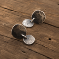 Handcrafted Hammered Sterling Silver Drop Earrings