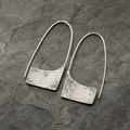 Handcrafted Hammered Sterling Silver Geometric Earrings