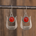 Handcrafted Sterling Silver Carnelian Earrings