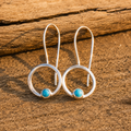 Handcrafted Sterling Silver Turquoise Drop Earrings