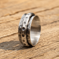 Handcrafted Hammered Sterling Silver Ring