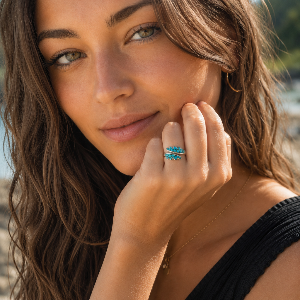 Handmade Sterling Silver Turquoise Inlay Ring