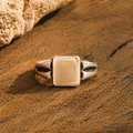 Handcrafted Polished Sterling Silver Signet Ring