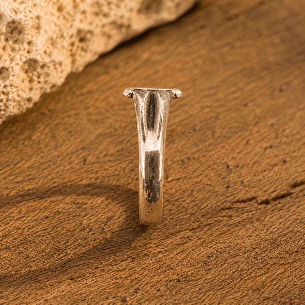 Handcrafted Polished Sterling Silver Signet Ring