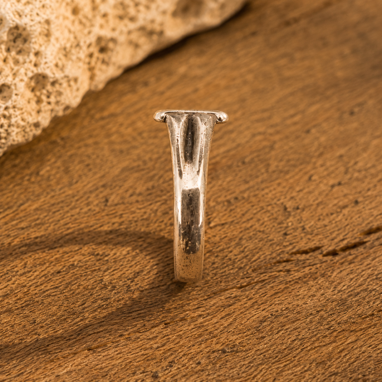 Handcrafted Polished Sterling Silver Signet Ring
