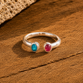 Handcrafted Sterling Silver Natural Agate Ring
