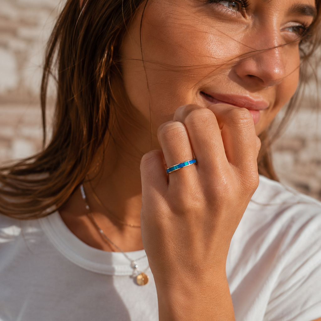 Handcrafted Sterling Silver Australian Opal Ring